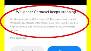 how to fix wallpaper carousel keeps stopping problem mi phone | wallpaper carousel has stopped 2024