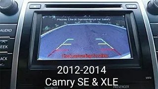 2012 to 2014 Camry SE & XLE rear view camera installation.