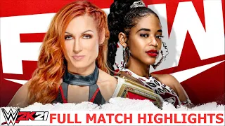 Becky lynch vs Bianca Belair WWE Monday Night RAW November 2021 FULL MATCH