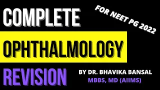 Complete ophthalmology revision | NEET PG | Squint, retina and neuroophtha