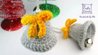 Crochet Easy Christmas Bell Ornament Tutorial For Beginners