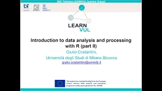 H2020 LEARNVUL Summer School Sep 2021. Introduction to data analysis and processing with R (part II)