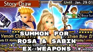 Summons for Rosa & Sabin EX Weapons - DFFOO - Dissidia Final Fantasy: Opera Omnia