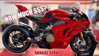How Much Is A Ducati Panigale V4S Annual Service??? | SPECIAL SURPRISE!?
