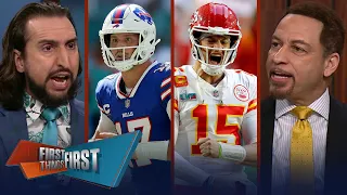 Chiefs underdogs vs Bills: Mahomes 1st road playoff game, Allen must-win? | NFL | FIRST THINGS FIRST