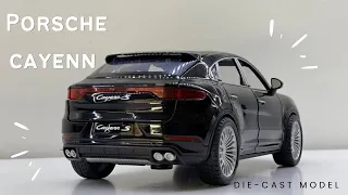 Unboxing Porsche Cayenne S diecast scale model 1:24 (Cayenne black) | RNN RC