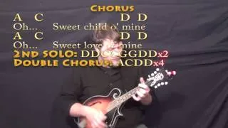 Sweet Child of Mine (GNR) Mandolin Cover Lesson with Chords/Lyrics