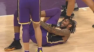 Brandon Ingram Injury After Landing On LaMarcus Aldridges Foot! Lakers vs Spurs