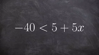 Solving a two step inequality when the variable is on the right