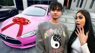 SURPRISING My CRUSH With A NEW TESLA!