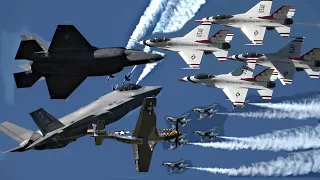 Sun N Fun 2024 | Air Show - Fighter Jets, Connie, Mig-29, F16s, Thunderbird