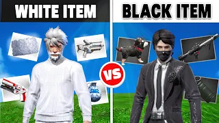 Black Vs White Free Fire Item Challenge