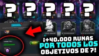 ¡+40,000 Runas Por 7 Estrellas! - COMPLETO TODOS LOS OBJETIVOS Por Mas Y Mas Cristales - MCOC