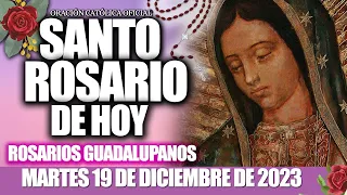 SANTO ROSARIO DE HOY MARTES 19 DE DICIEMBRE DE 2023🌷🌺MISTERIOS DOLOROSOS//ROSARIOS GUADALUPANOS