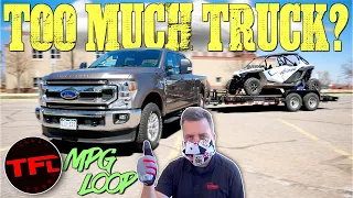 Big Truck, Little Trailer! Ford F-250 7.3L Godzilla V8 MPG Loop with a 5,000 Lbs Trailer