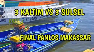 Seru 3 Kaltim VS 3 Sulsel || Final Balap Perahu Ketinting Race Makassar 2023 Arena Pantai Losari