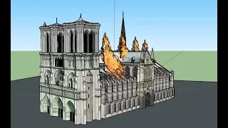 Notre Dame  Fire 3D Animation