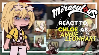 Mlb react to Chloe Akumatized as Annie Leonhart | Gacha club | mlb x aot  1/1 🇧🇷🇺🇸