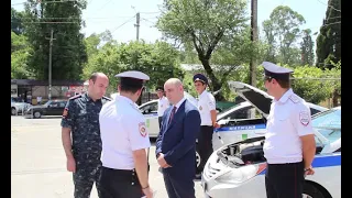 В УГАИ МВД РА прошел строевой смотр. 15.07.2020