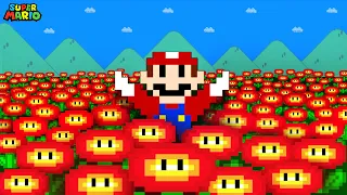 Can Mario Collect 1.000.000 FIRE Flowers In New Super Mario Bros.Wii?? | Game Animation