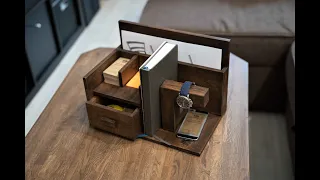 Деревянный органайзер из бука своими руками.Wooden organizer