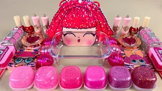 Pink LOL Slime | Mixing Makeup,Eyeshadow,Glitter,Clay Into Slime💝Satisfying Slime Video #ASMR