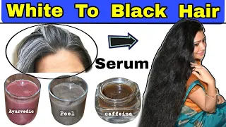 Overnight Serum To Treat Premature Hair Greying & To Turn White Hairs Black Naturally At Home