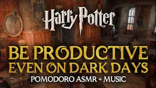 2h Study in the HOGWARTS COMMON ROOMS 🏰⏳ Relaxed Harry Potter Pomodoro Session, ASMR Ambience Timer