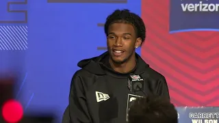 Garrett Wilson: Former Ohio State wide receiver speaks at NFL combine