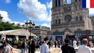 🇫🇷☀️【HDR 4K】Paris Walk - Austerlitz to Châtelet via Notre Dame & Pompidou (May 2024) | Olympic City