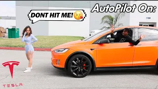 Will Tesla Autopilot Run over HOT Instagram Model? The 5 Star Tesla Experiment