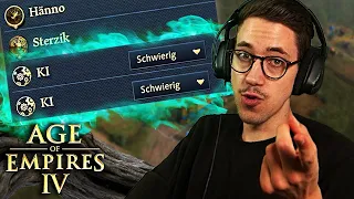 Zwei Spieler gegen Zwei Schwere KI | Age Of Empires 4