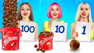 Desafio Alimentar: 100 Camadas! Chiclete vs Comida de Chocolate por RATATA BRILLIANT