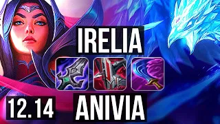 IRELIA vs ANIVIA (MID) | 3.5M mastery, 1800+ games, 6 solo kills | NA Master | 12.14