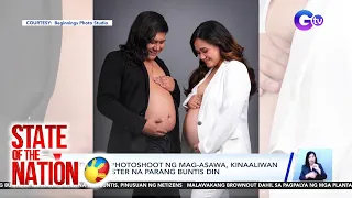 Maternity photoshoot ng mag-asawa, kinaaliwan dahil sa mister na parang buntis din | SONA