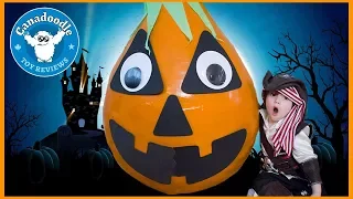 Giant Pumpkin Egg Surprise! Pumpkins Attack Family Fun Pretend Playtime Canadoodle Toy Reviews