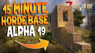 Easy 15 Minute Horde Base - 7 Days To Die (Alpha 19)