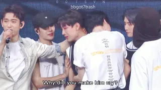 got7 crying while saying goodbye