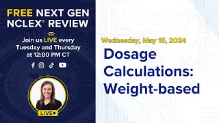 Free Next Gen NCLEX Review- Dosage Calculations: Weight-based