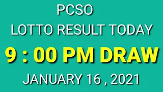 January 16, 2021 PCSO LOTTO RESULT TODAY 9PM DRAW