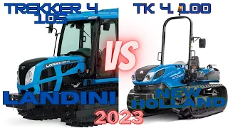 LANDINI TREKKER 4 105 F VS NEW HOLLAND TK4 100 #tractor #top #agriculture #landini #newholland