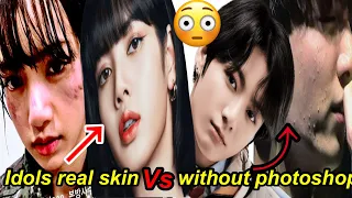 Blackpink X BTS K-pop idols real skin without photoshop,shocking 😳,Lisa at the bvlgari event  2022