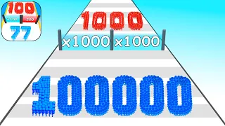 Play 100000 Levels Tiktok Mobile Games Cowd Number Run All Levels Gameplay iOS,Android Walkthrough