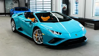 2022 Lamborghini Huracán EVO RWD Spyder in Blu Symi!