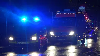 *HLF with US Siren!* Christmas firetrucks parade in Mainz-Kostheim