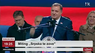 Dodik: Bosna i Hercegovina je greška. Banjaluka će biti u sastavu Srbije!