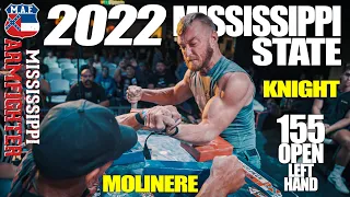 2022 Mississippi State Armwrestling | 155 Pro Left Hand - Dark Knight Rises