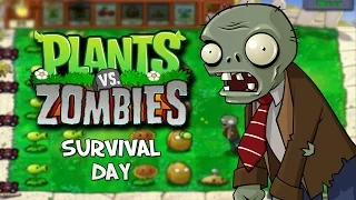 Plants Vs Zombies - Survival: Day - Walkthrough