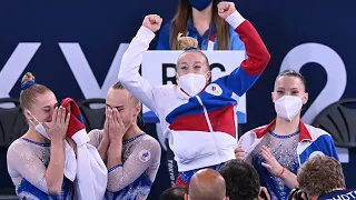 Женская сборная России по спортивной гимнастике выиграла золото на олимпиаде в Токио 2020