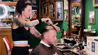 [ASMR] Relaxing Rockabilly Haircut with fine barbershop sounds. Best sleeping sounds